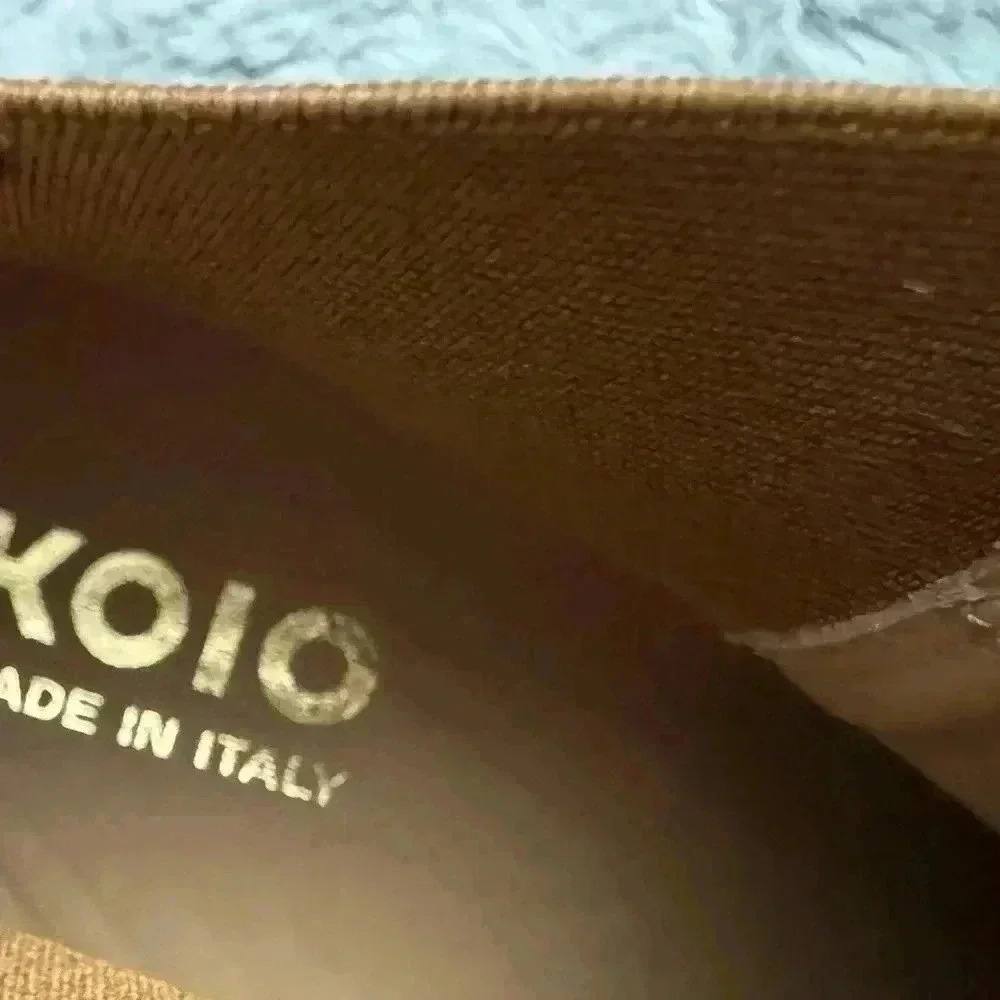KOIO Verona Leather Chelsea Boots Chunky Sole Minimalist Tan Beige Platform - Picture 10 of 15